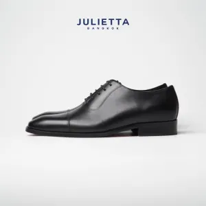 JULIETTA - Oxford Captoe Calfskin : Black (Square Toe)