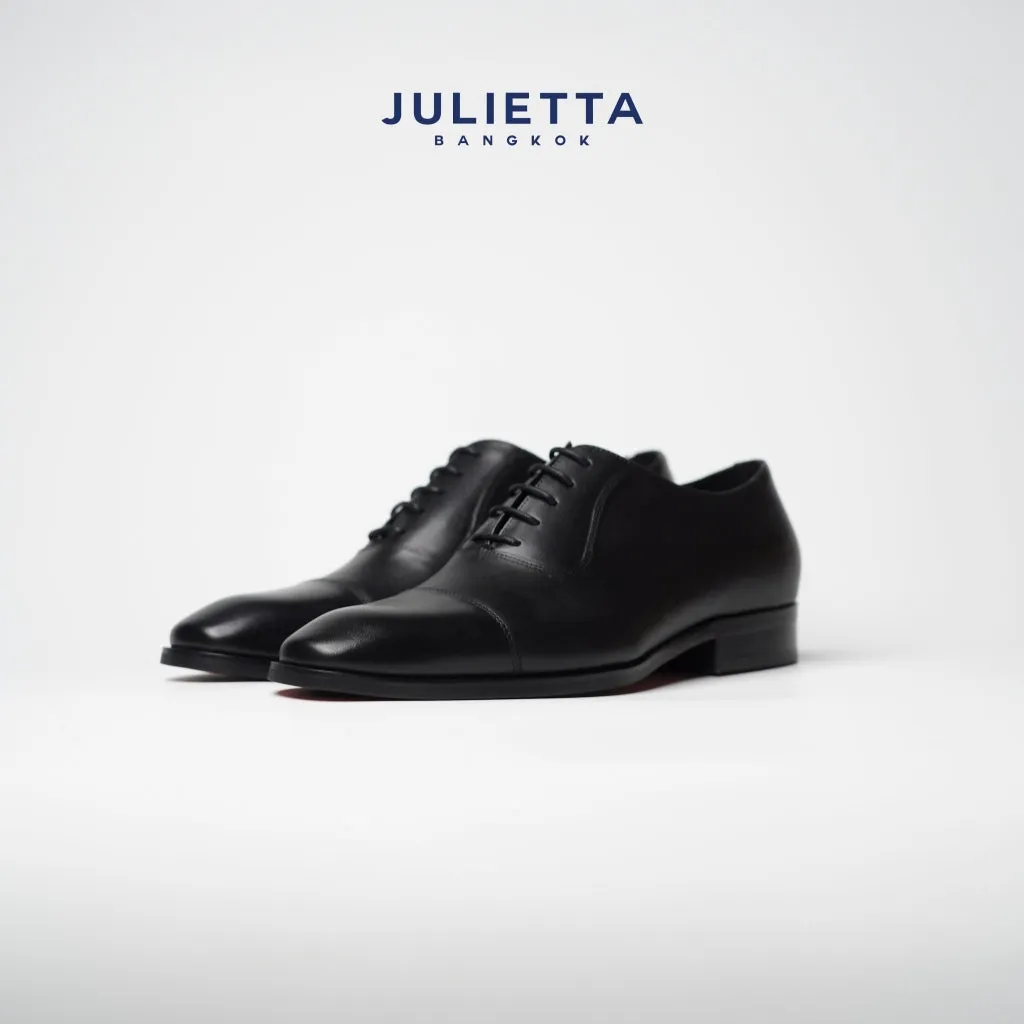 JULIETTA - Oxford Captoe Calfskin : Black (Square Toe)