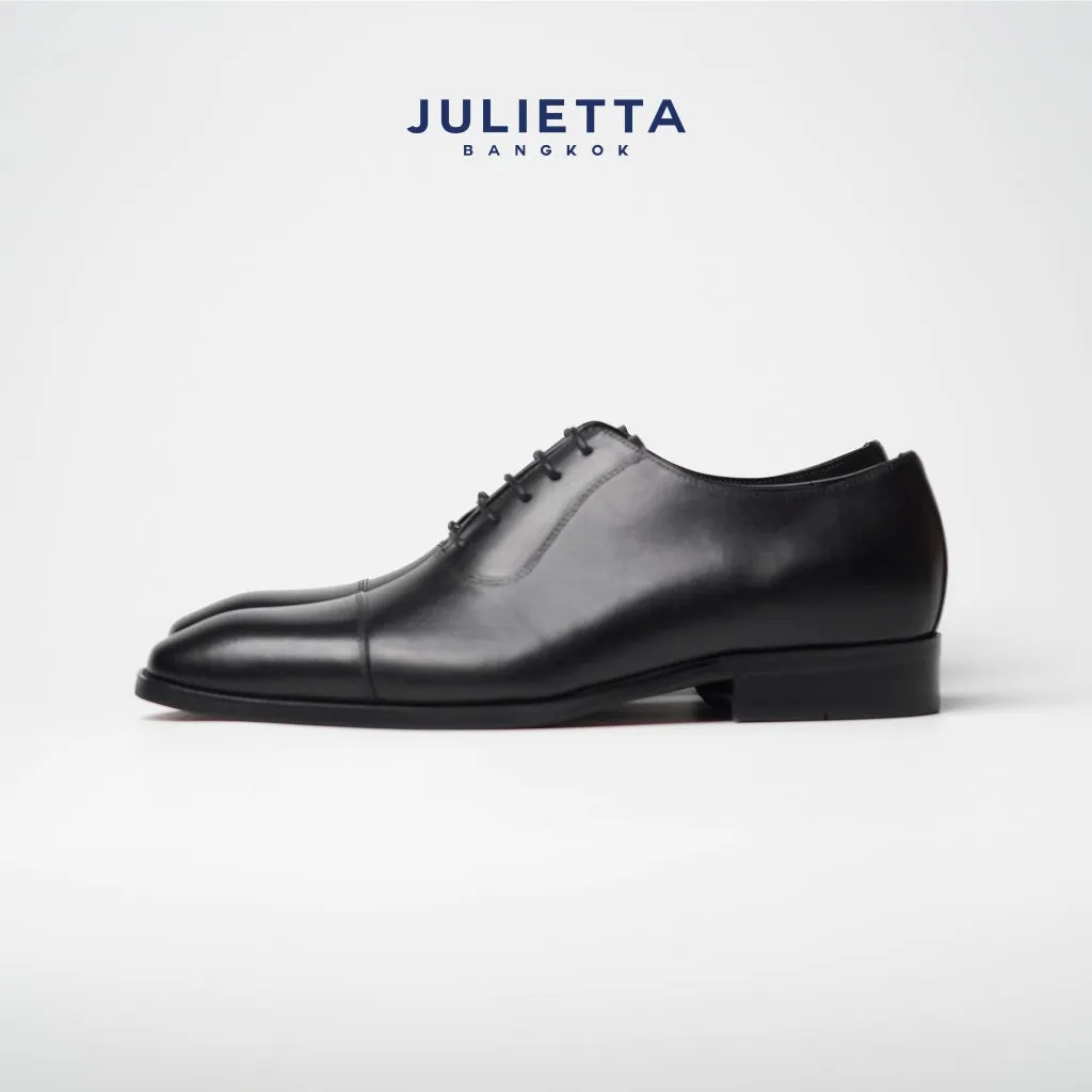 JULIETTA - Oxford Captoe Calfskin : Black (Square Toe)