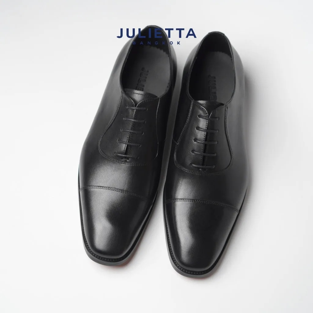 JULIETTA - Oxford Captoe Calfskin : Black (Square Toe)