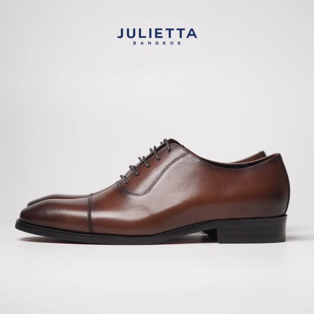 JULIETTA - Oxford Captoe Calfskin : Brown (Square Toe)