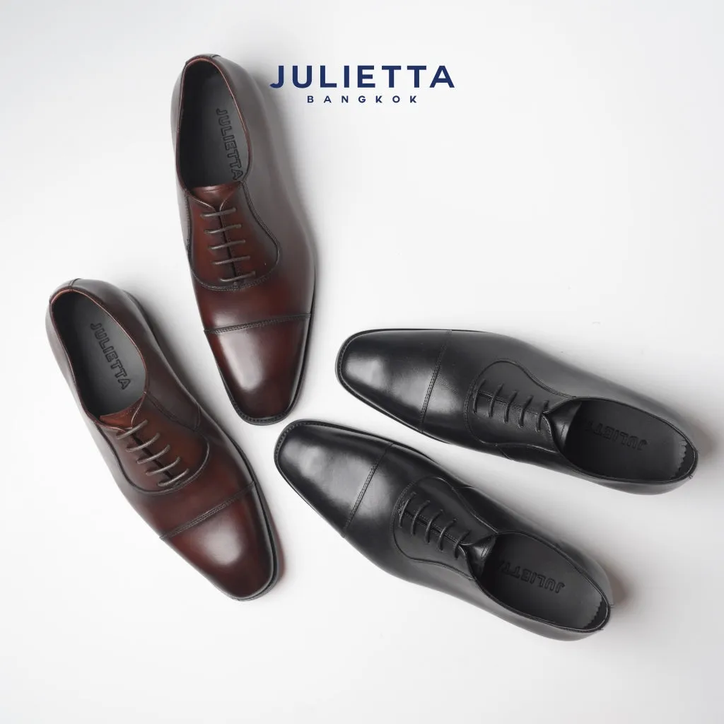 JULIETTA - Oxford Captoe Calfskin : Brown (Square Toe)