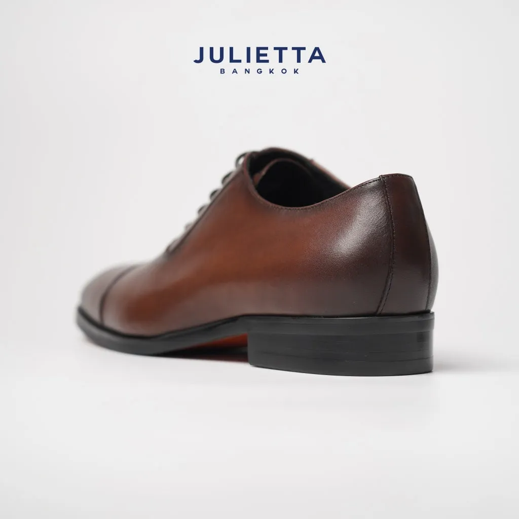 JULIETTA - Oxford Captoe Calfskin : Brown (Square Toe)