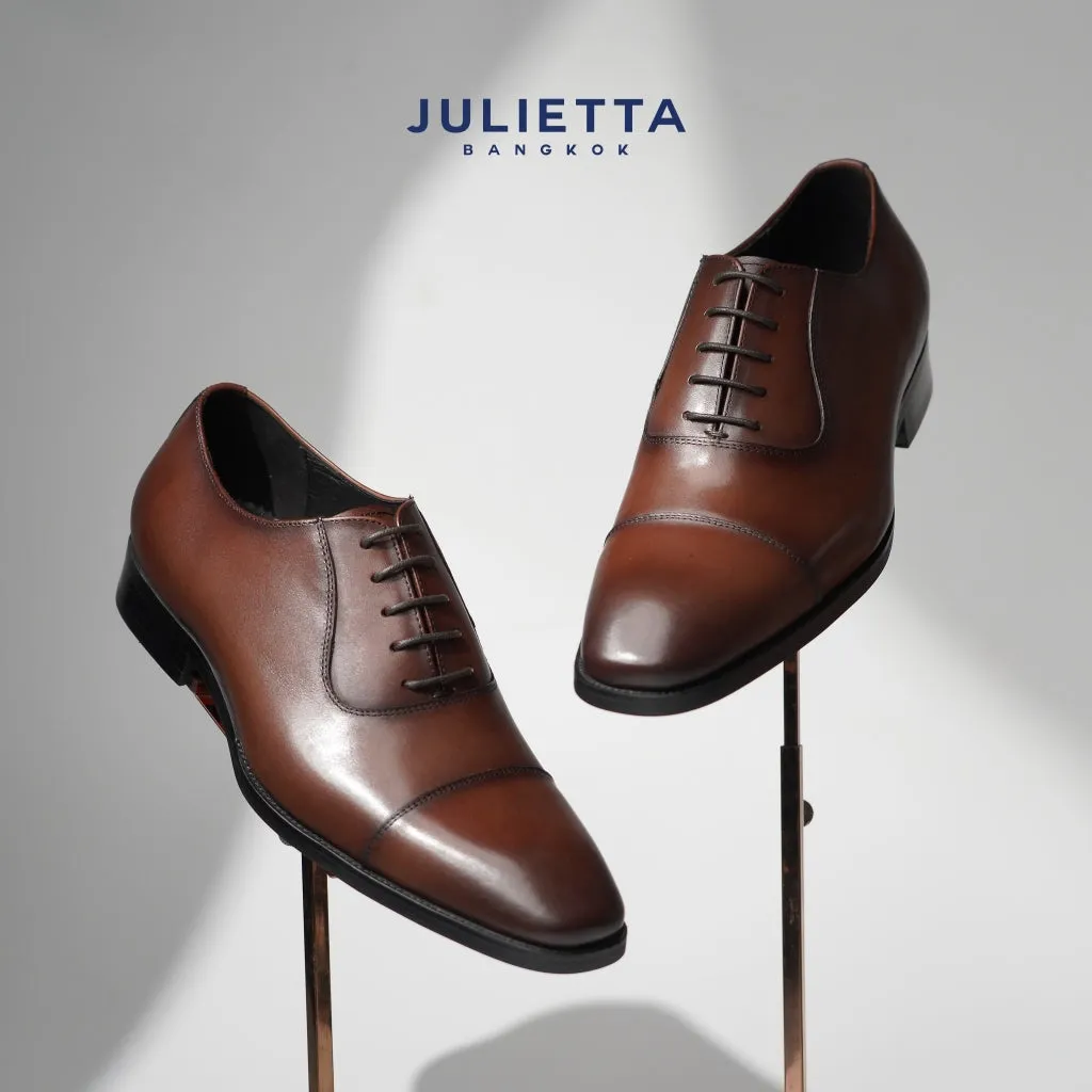 JULIETTA - Oxford Captoe Calfskin : Brown (Square Toe)