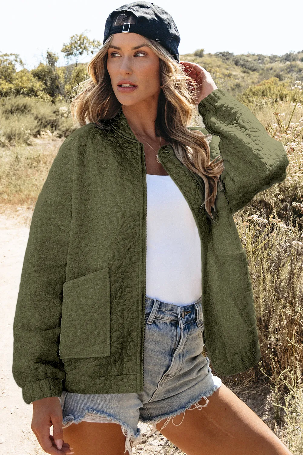 KaleaBoutique Floral Quilted Jacket
