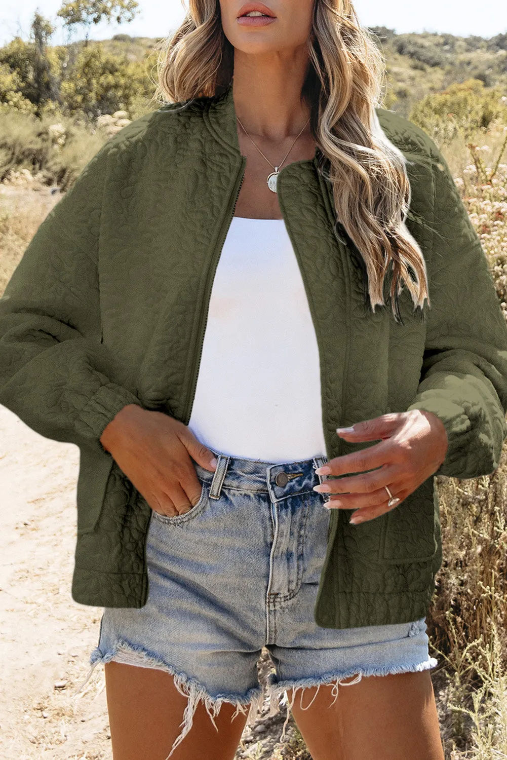 KaleaBoutique Floral Quilted Jacket