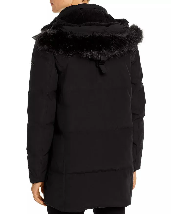 KARL LAGERFELD PARIS - Faux Fur-Trimmed Quilted Parka