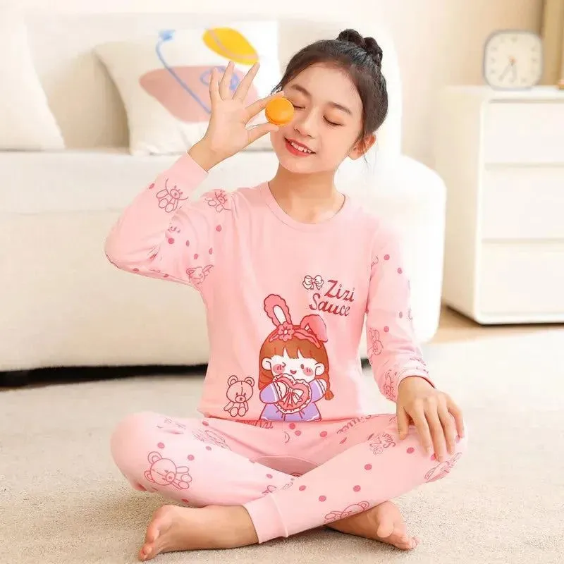 Kids Clothes Children Sets Children's Clothing Boys Girls Cotton Autumn winter Clothing Pants Sleepwear Underwear Christmas Gift