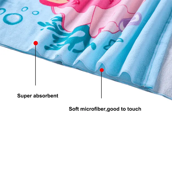 Kids Hooded Poncho Bath Towel