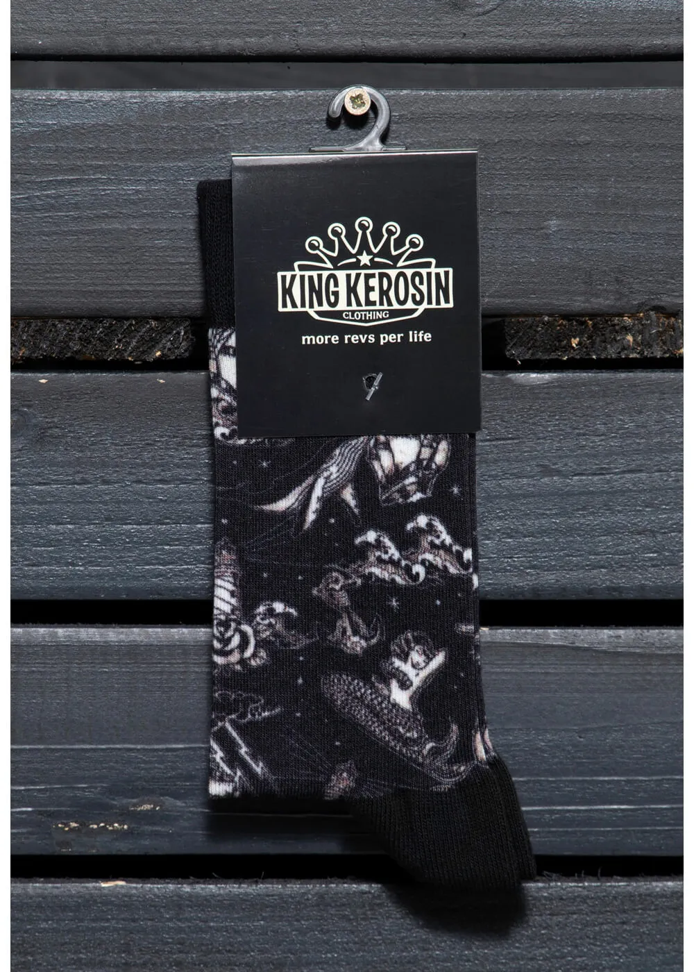 King Kerosin Mens Winter Sailor Socks Navy