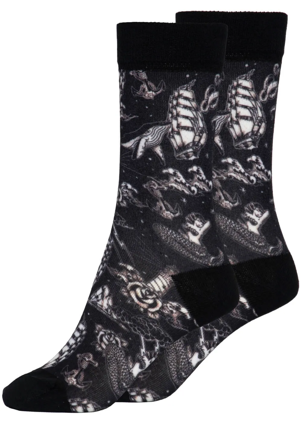 King Kerosin Mens Winter Sailor Socks Navy