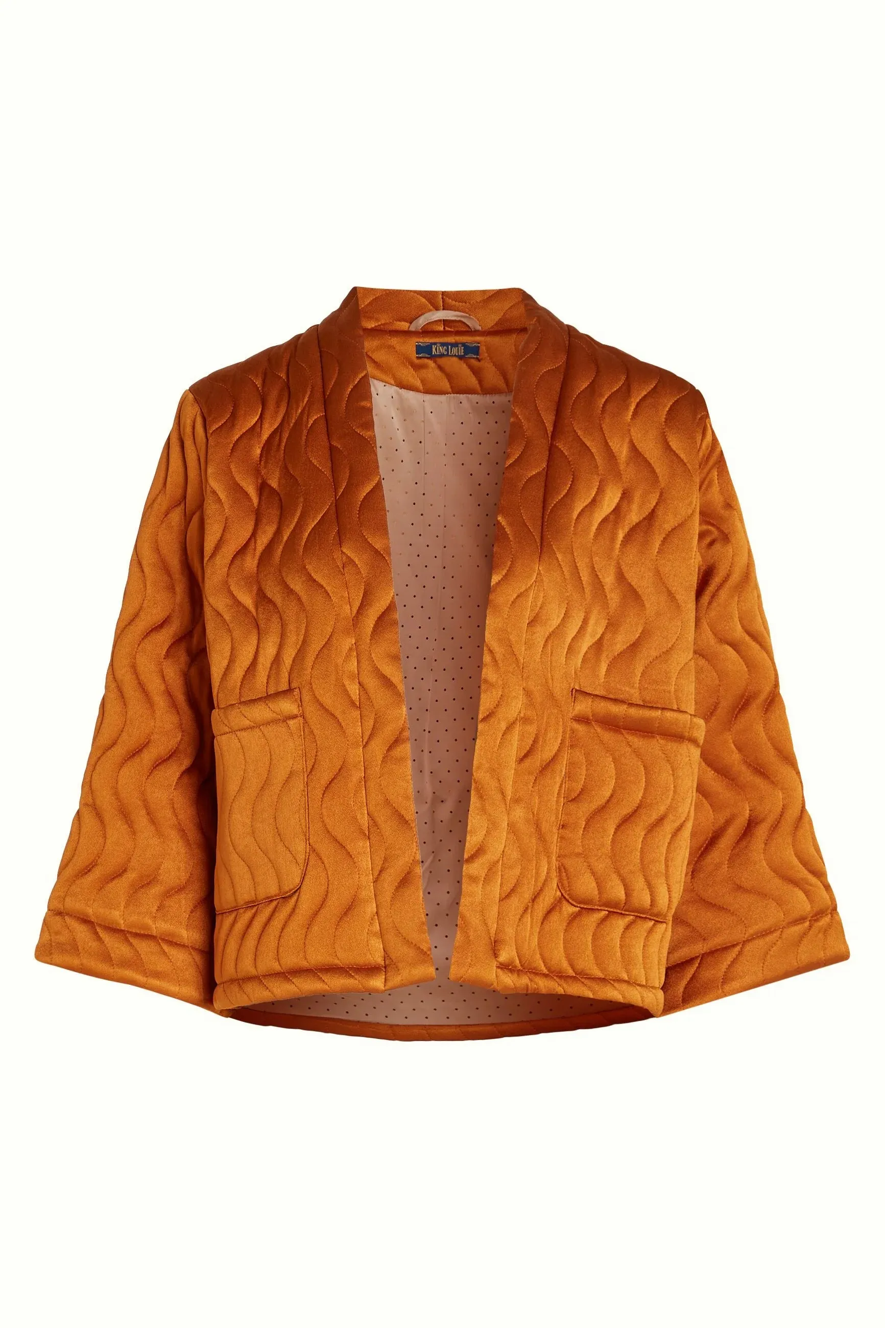 King Louie Noor Jacket Star Satin in Maple Orange