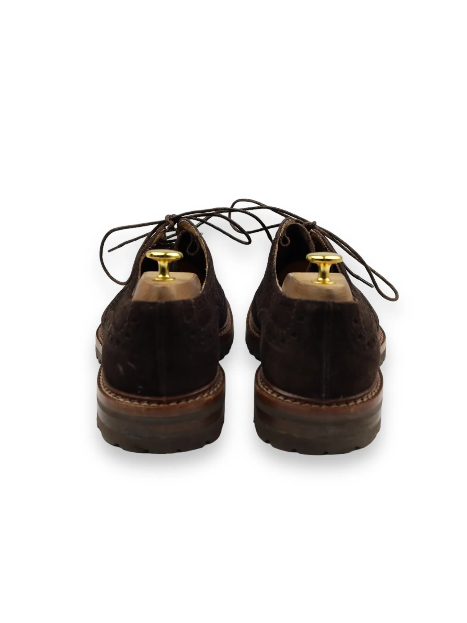 Kiton Brown Suède Urban Commando Derby Shoes