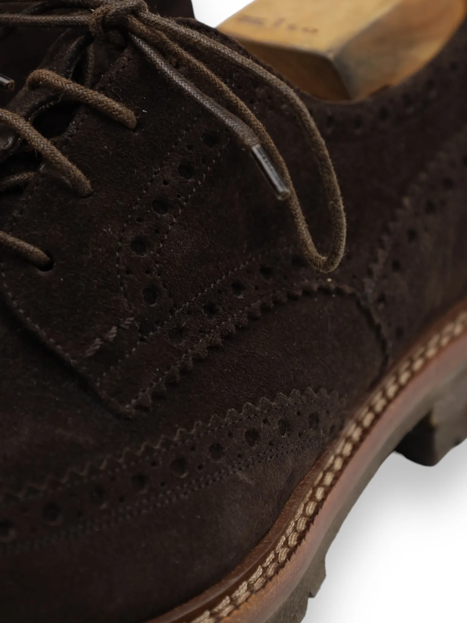 Kiton Brown Suède Urban Commando Derby Shoes