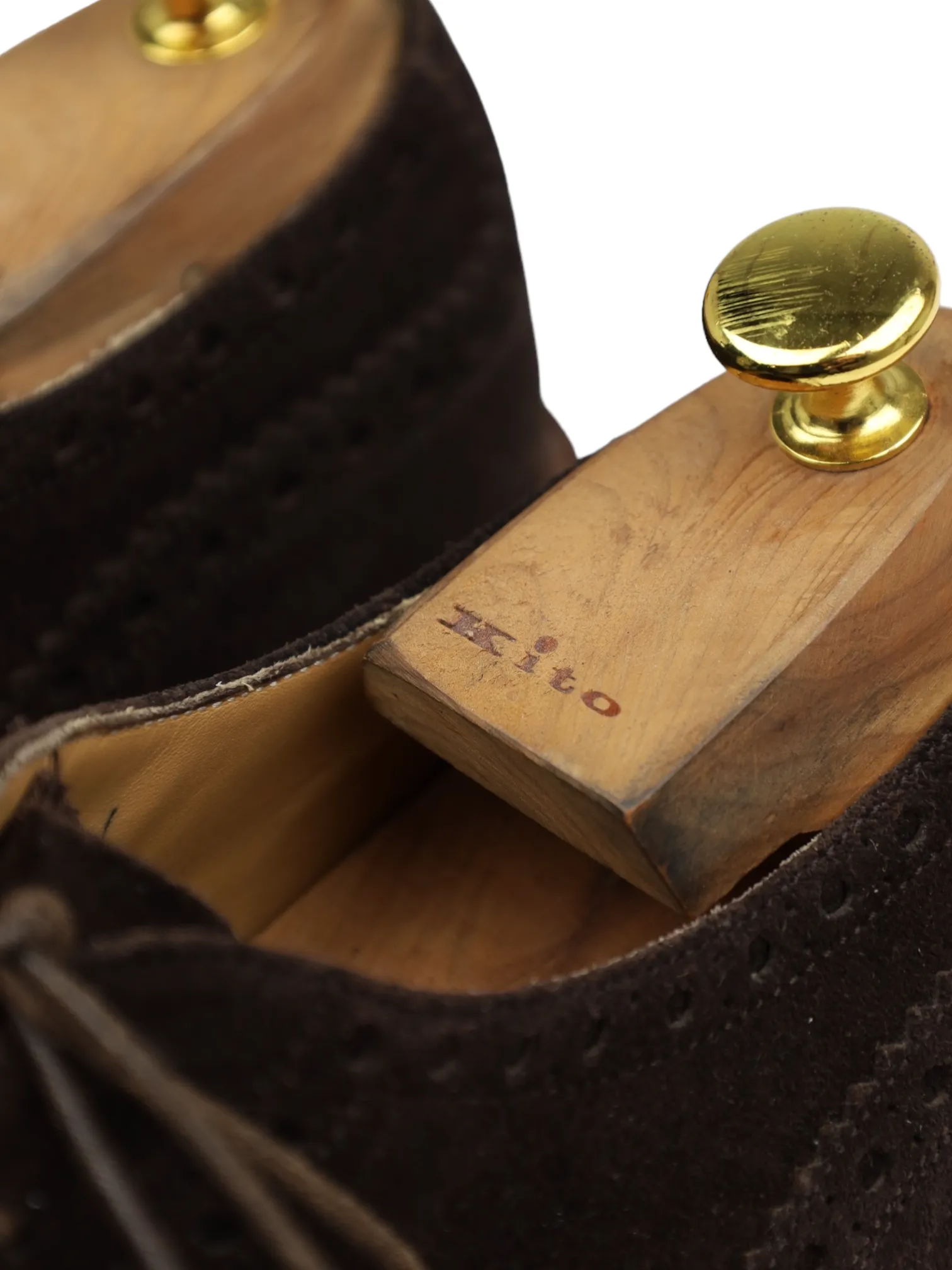 Kiton Brown Suède Urban Commando Derby Shoes
