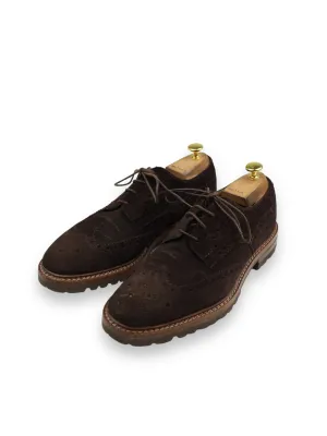 Kiton Brown Suède Urban Commando Derby Shoes