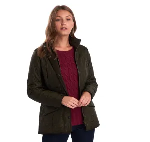 LADIES BARBOUR CAVALRY POLARQUILT JACKET - OLIVE