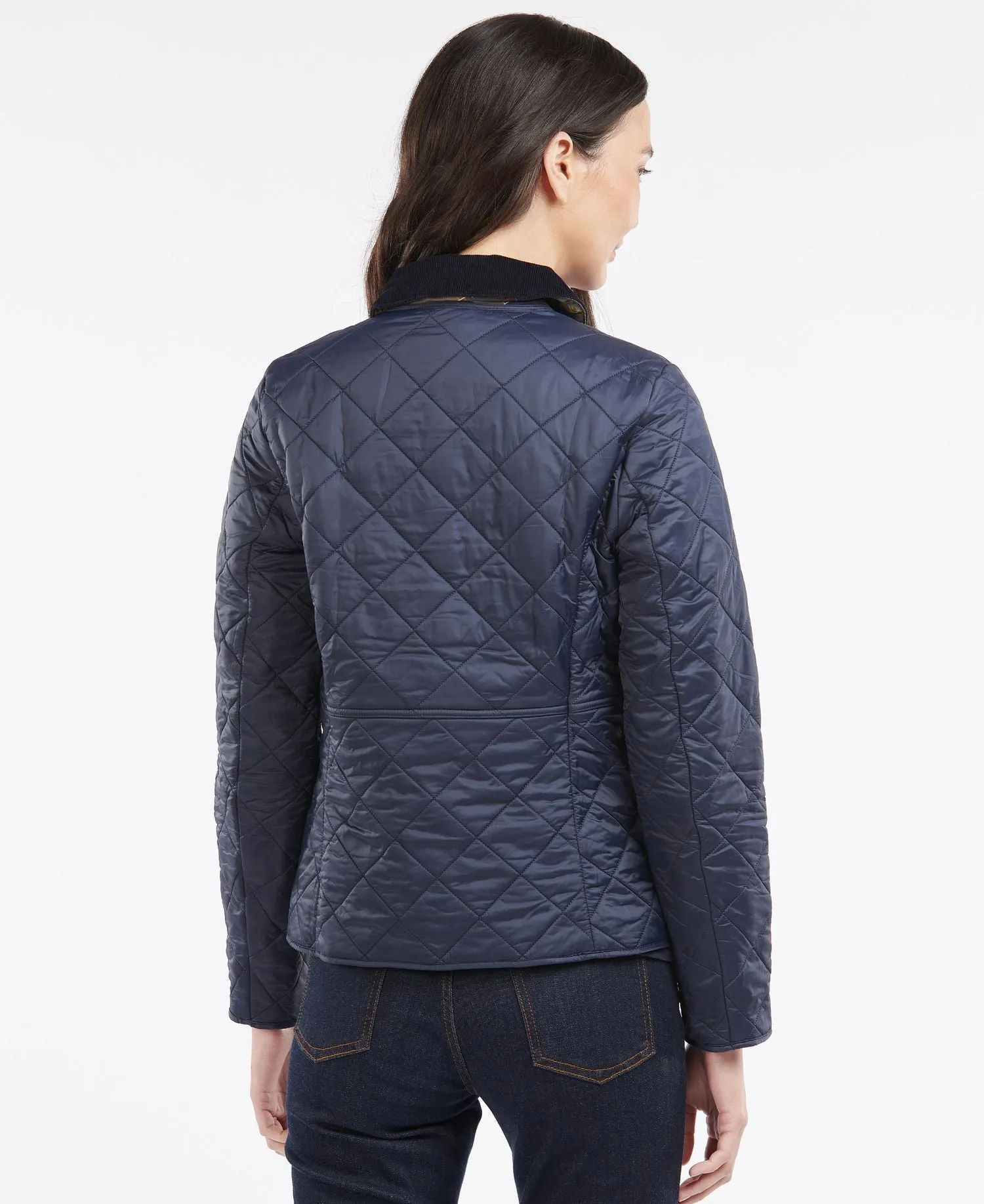 LADIES BARBOUR DEVERON POLARQUILT JACKET - NAVY