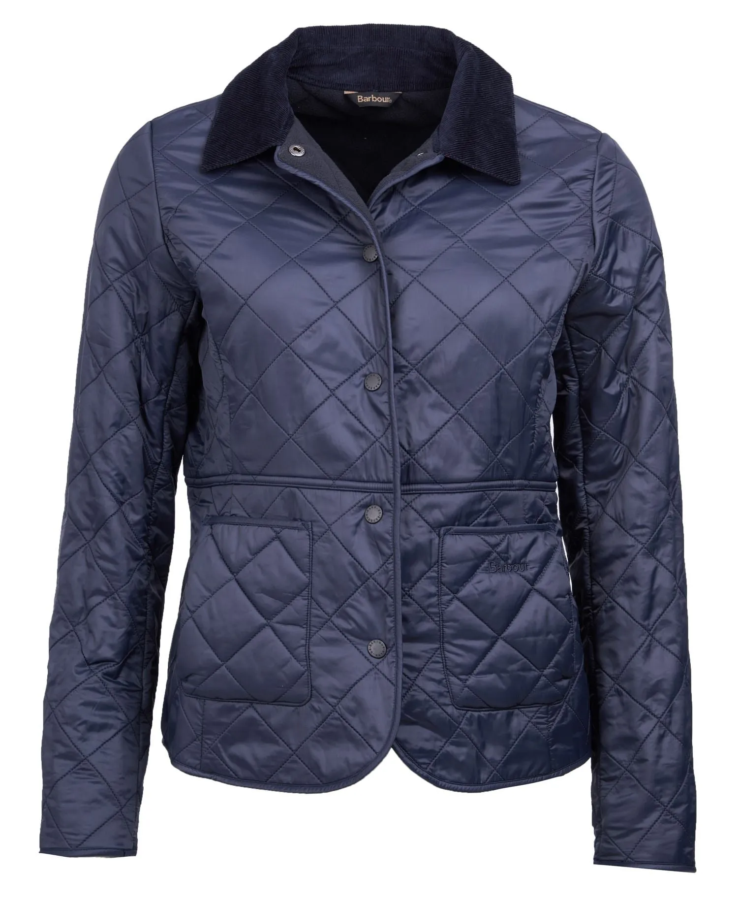 LADIES BARBOUR DEVERON POLARQUILT JACKET - NAVY