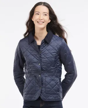 LADIES BARBOUR DEVERON POLARQUILT JACKET - NAVY