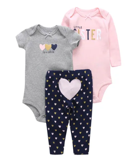 Latest baby boy girl clothes set fashion newborn infant clothing cartoon animal print long sleeve romper