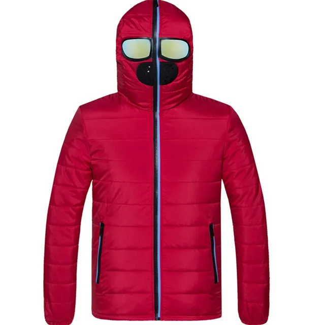 Lawrenceblack Winter Jackets Men Parkas with Glasses Padded Hooded Coat Mens Warm Camperas Children Windproof Quilted Jacket 839