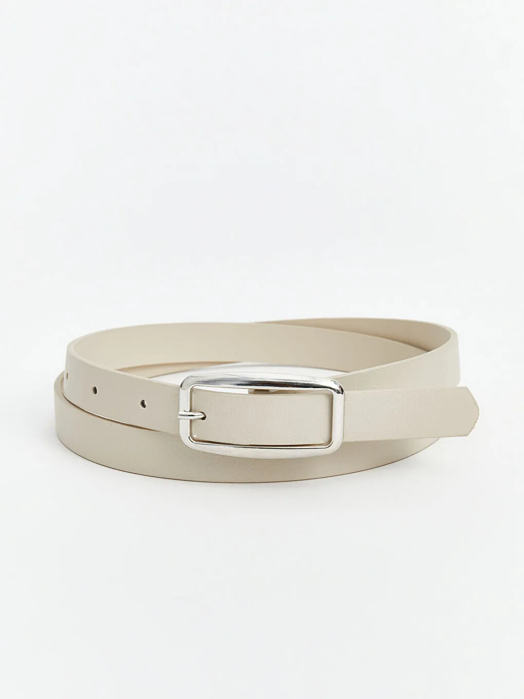 LCW ACCESSORIES Black Leather Look Women Belt 2-Pack