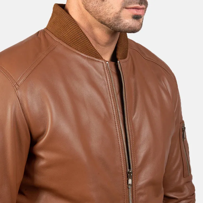 Leather Bomber Jacket rolf Leather Bomber Jacket  men's leather jacket - Leather Jackets