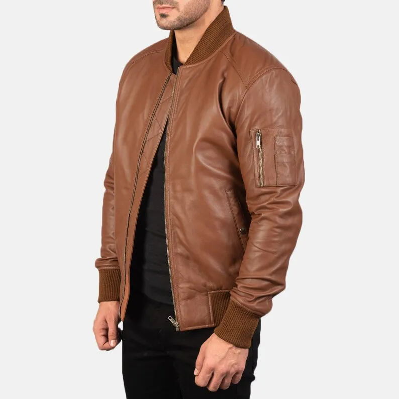 Leather Bomber Jacket rolf Leather Bomber Jacket  men's leather jacket - Leather Jackets