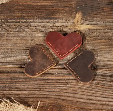 Leather Heart Bookmark, Reader Gift, Book Accessories