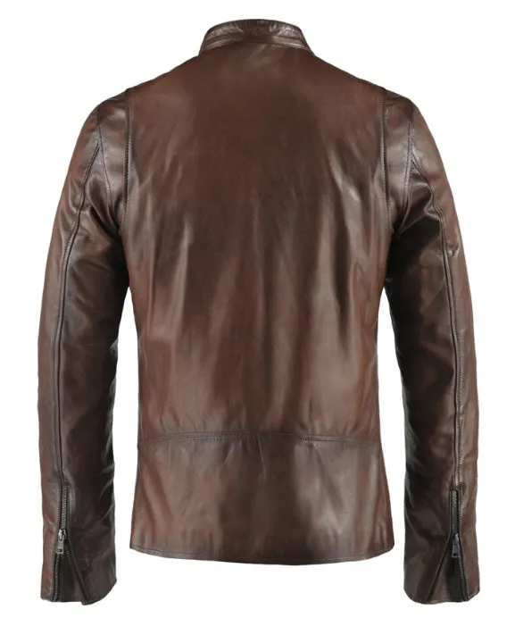 Leather Jacket Men | Brown Leather Jacket | 90s Jacket