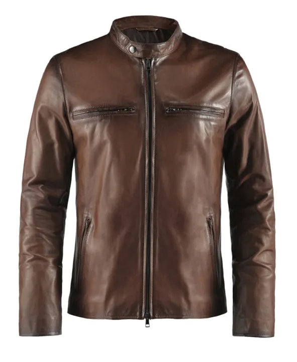 Leather Jacket Men | Brown Leather Jacket | 90s Jacket