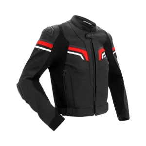 Leather Moto Jacket Richa Matrix 2, Black/Red/White