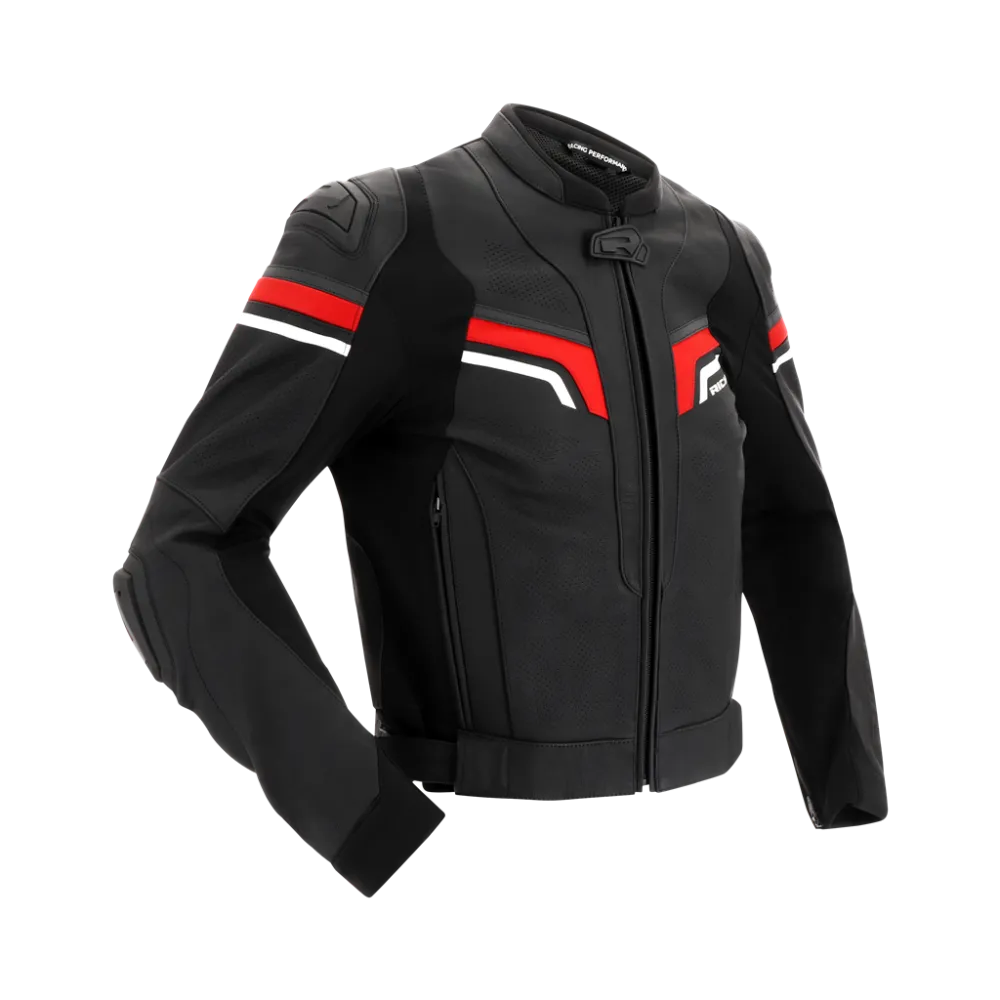 Leather Moto Jacket Richa Matrix 2, Black/Red/White