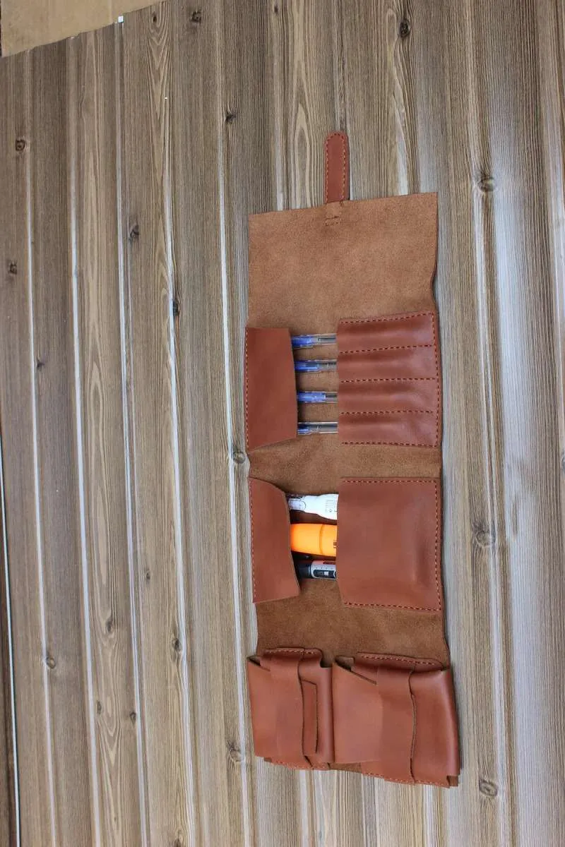 Leather Pencil Roll | Leather Tool Roll