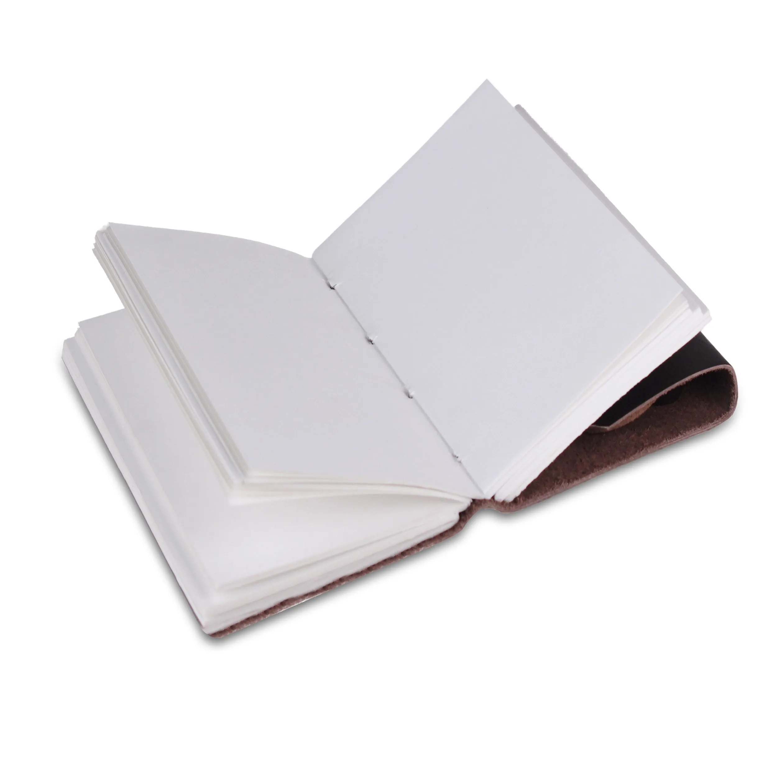 Leather Plain Textured Note Journal Book- Black