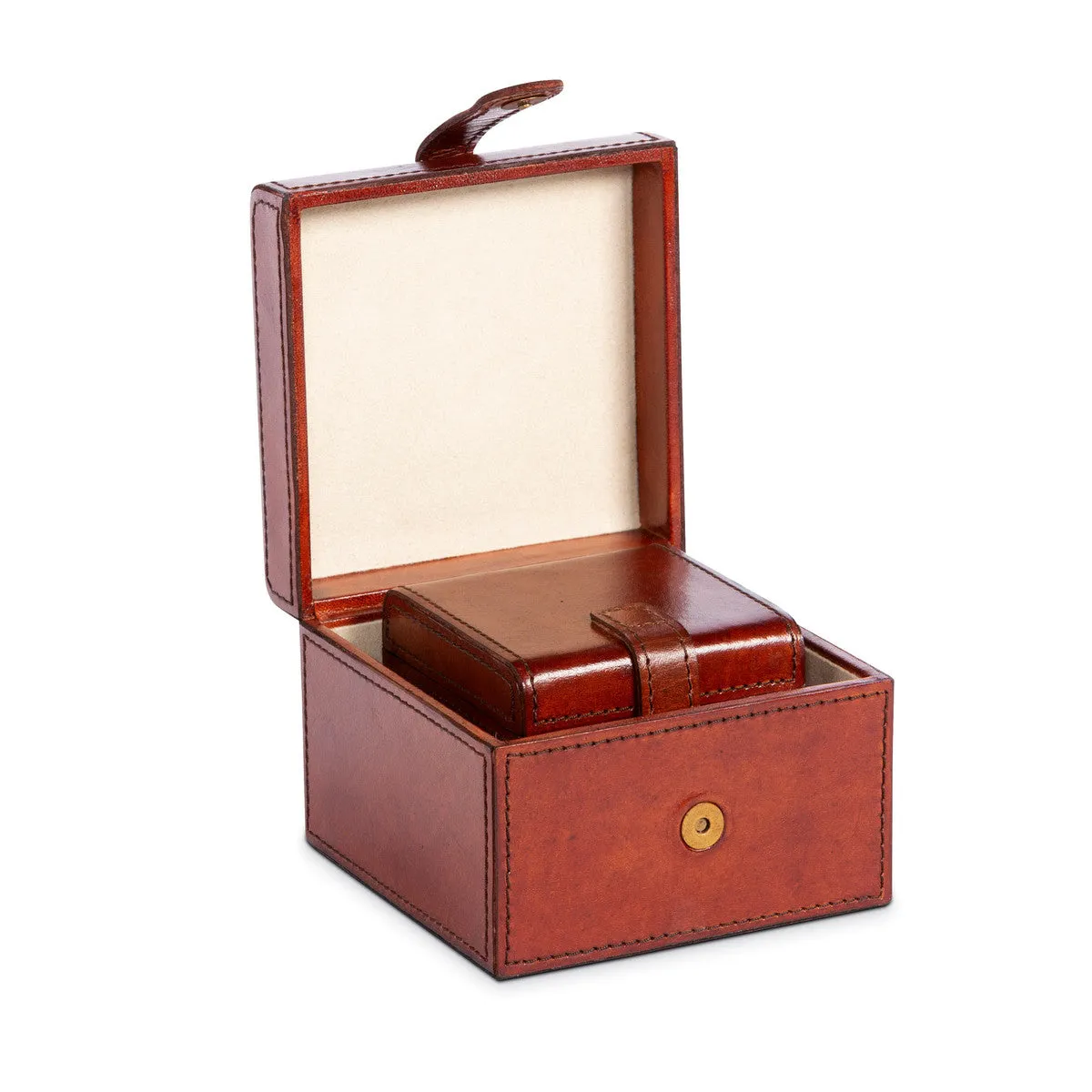 Leather Valet Storage Boxes, Set of 2