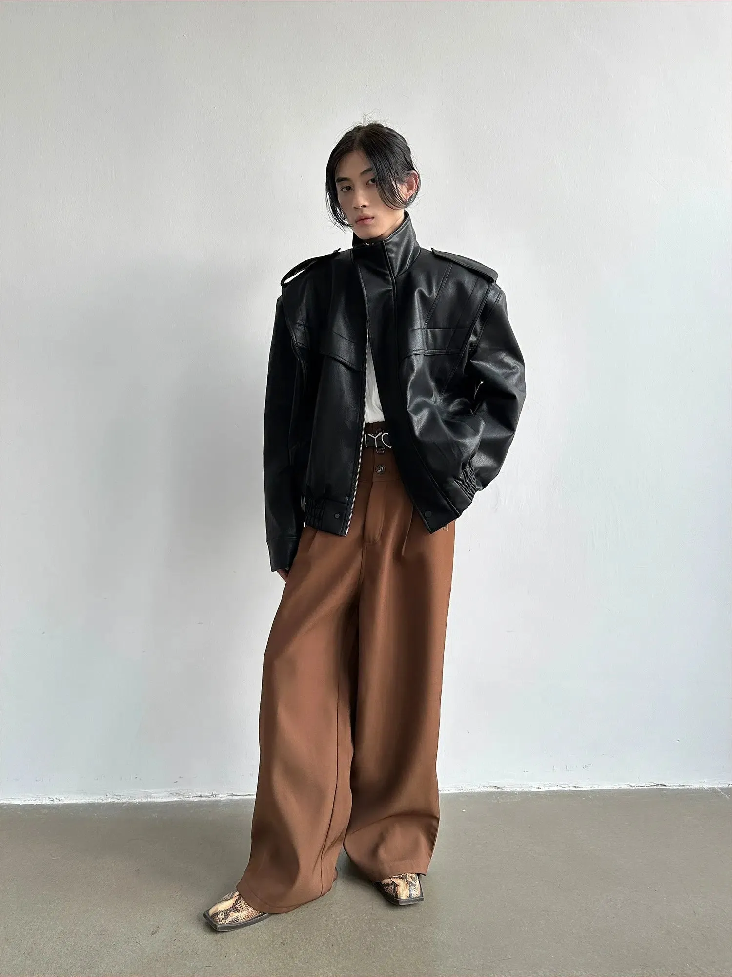Leather Zipper Jacket