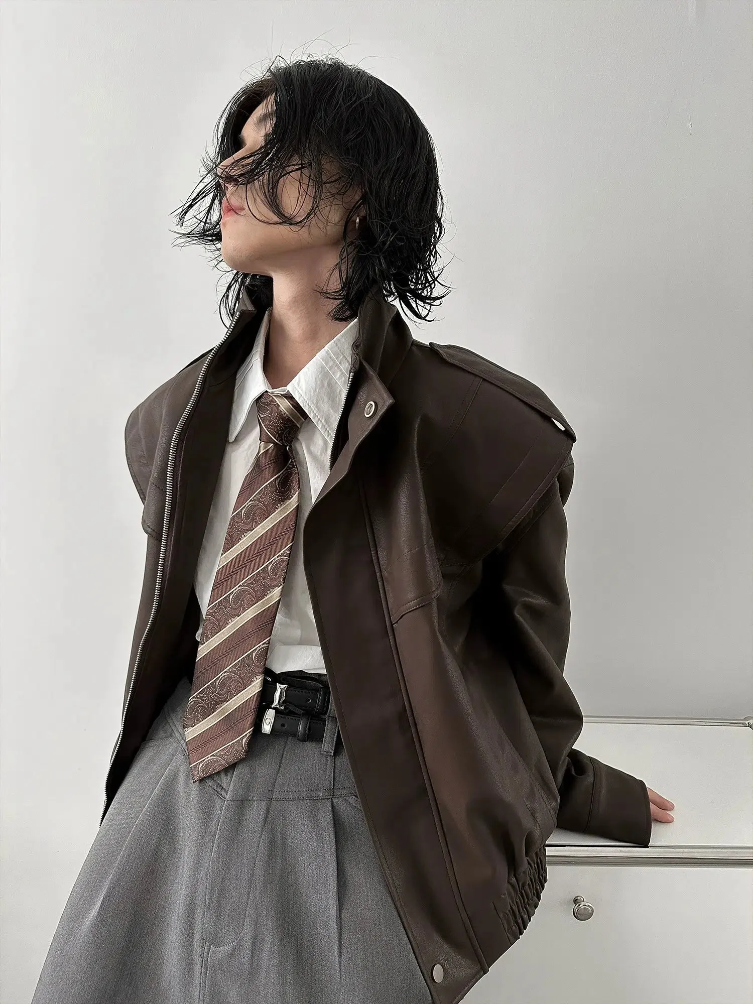 Leather Zipper Jacket