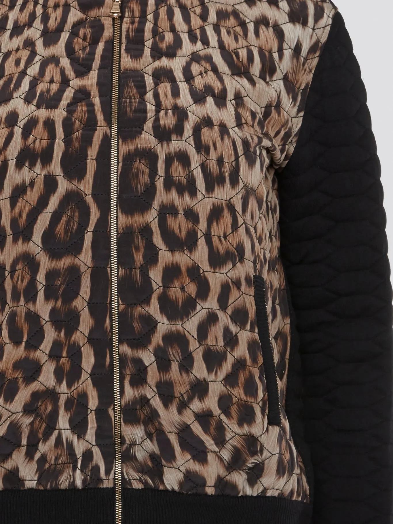 Leopard Print Quilted Jacket