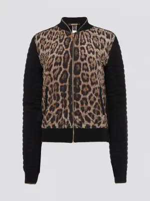 Leopard Print Quilted Jacket