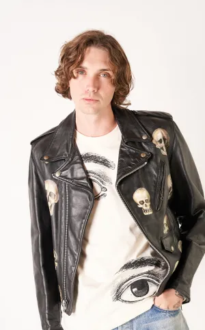 LIBERTINE | PAINTED LEATHER MOTO JACKET