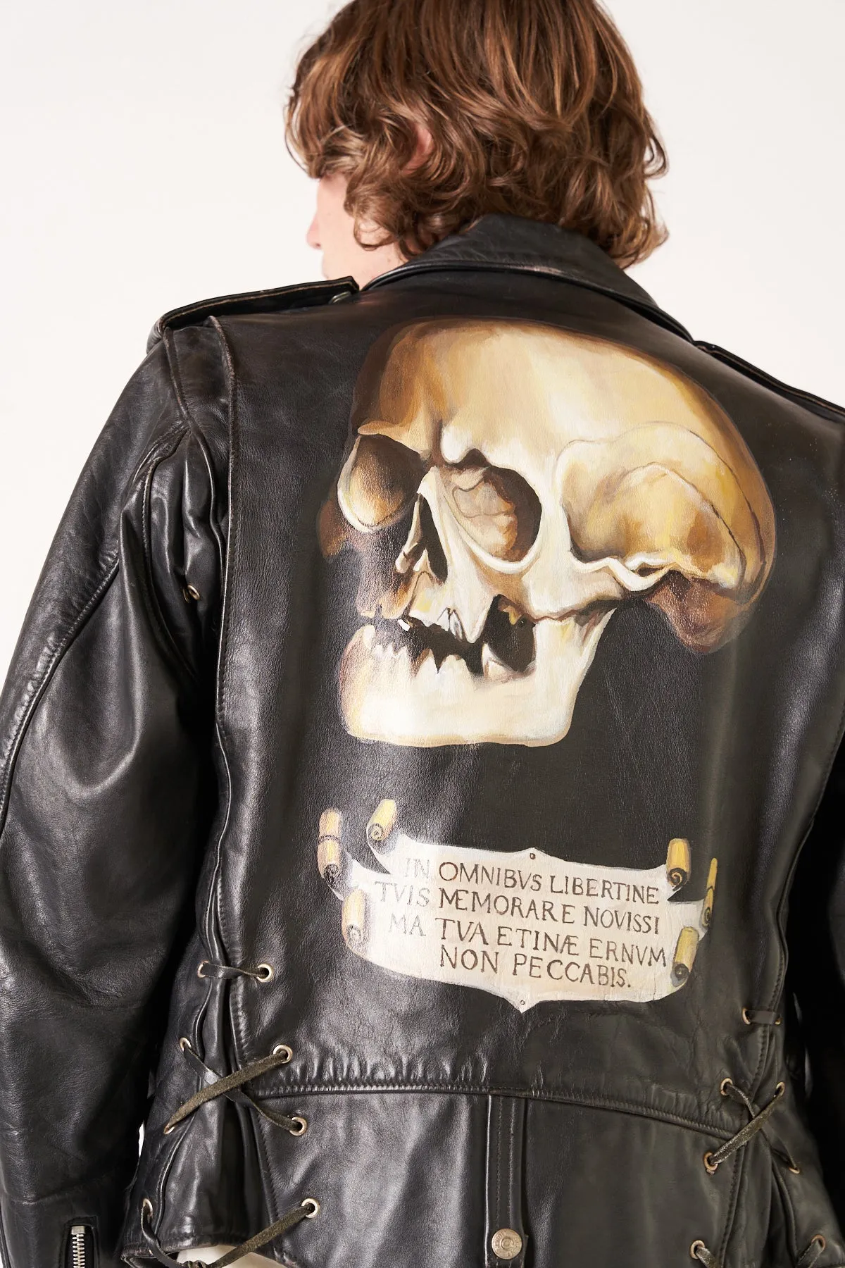 LIBERTINE | PAINTED LEATHER MOTO JACKET