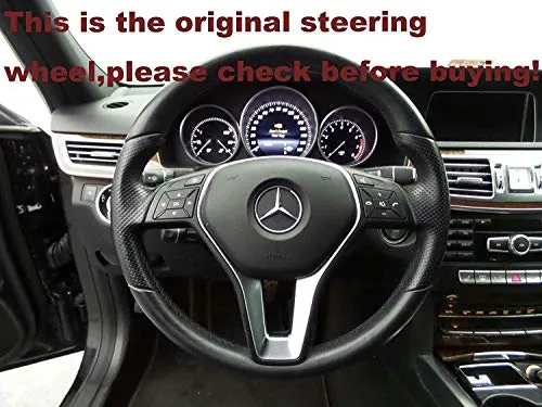 Loncky Genuine Steering Wheel Covers for Mercedes Benz CLS550 CLA250/Mercedes Benz E250 E350 E400 E550/Mercedes Benz GLA250 GLK250 GLK350 /C250 C300 C350/ B250e B-Class Electric Accessories