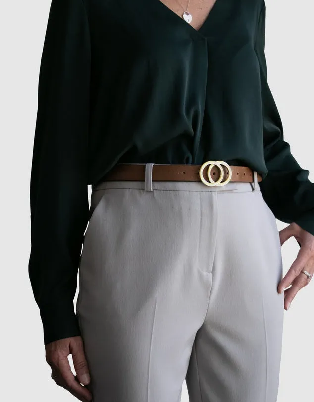 Loop Leather Brittany Belt - Tan