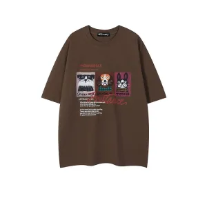 Loose Fit Cartoon Puppy T-Shirt