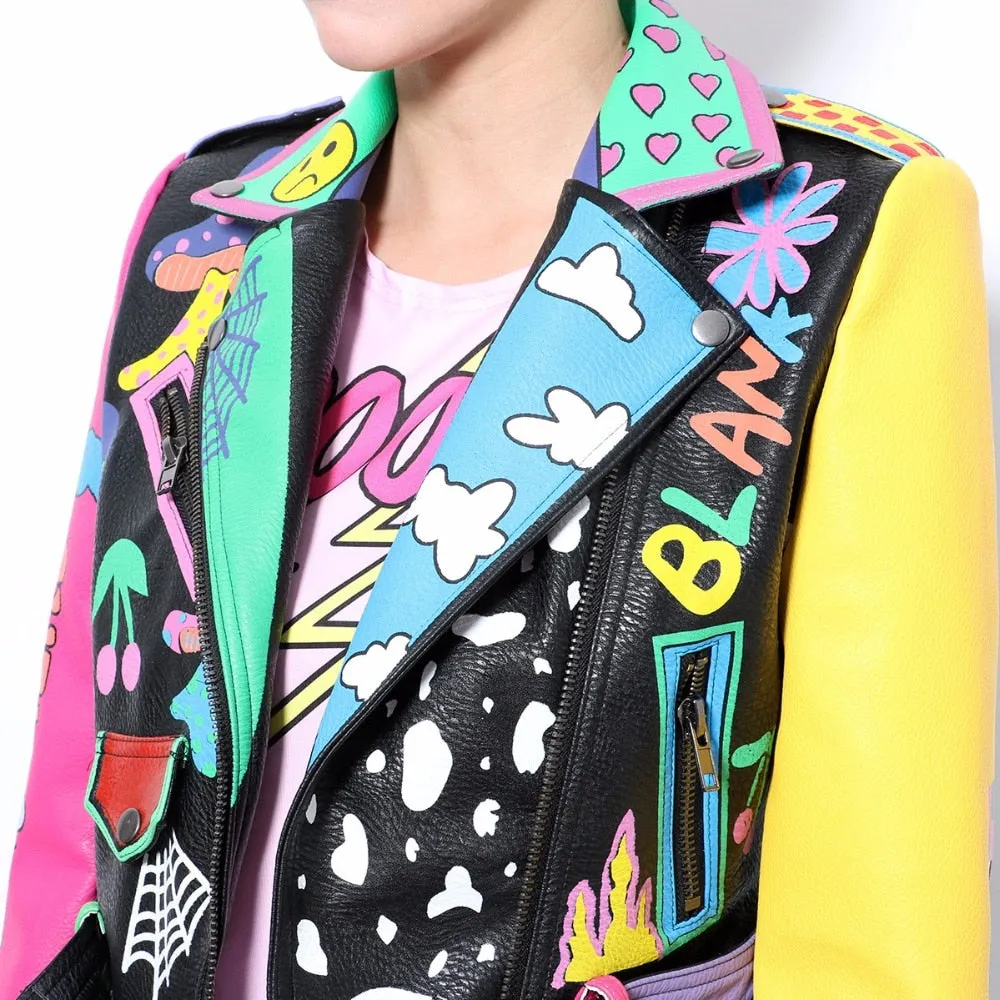 LORDXX Vegan Leather Rainbow Jacket