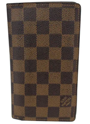 LOUIS VUITTON Damier Ebene Portefeiulle Brazza Bifold Long Wallet