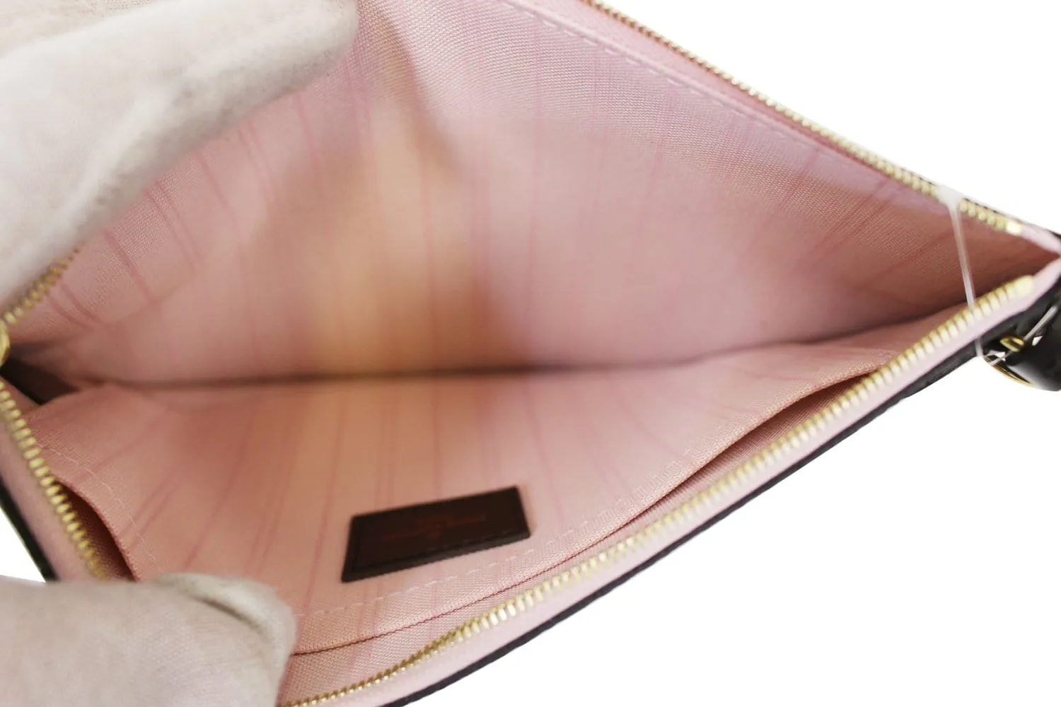 LOUIS VUITTON Damier Ebene Pouch For Neverfull MM