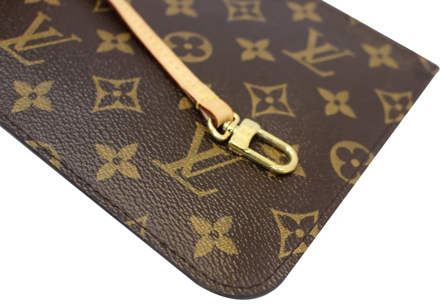 LOUIS VUITTON Monogram Canvas Pochette Wristlet Pouch Neverfull MM